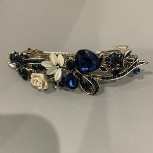 Blue Vintage Hair Clip
